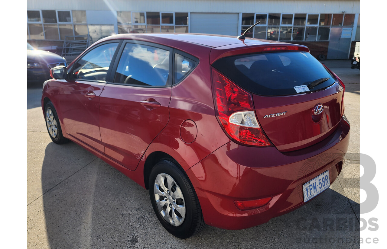 10/2016 Hyundai Accent Active RB4 MY16 5d Hatchback Red 1.4L