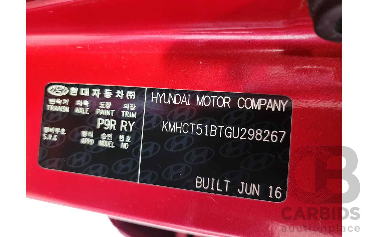 10/2016 Hyundai Accent Active RB4 MY16 5d Hatchback Red 1.4L