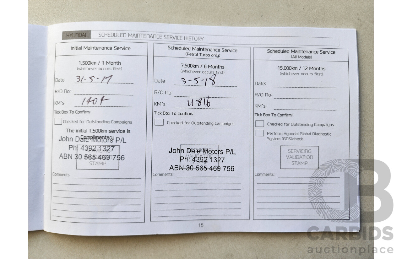 10/2016 Hyundai Accent Active RB4 MY16 5d Hatchback Red 1.4L