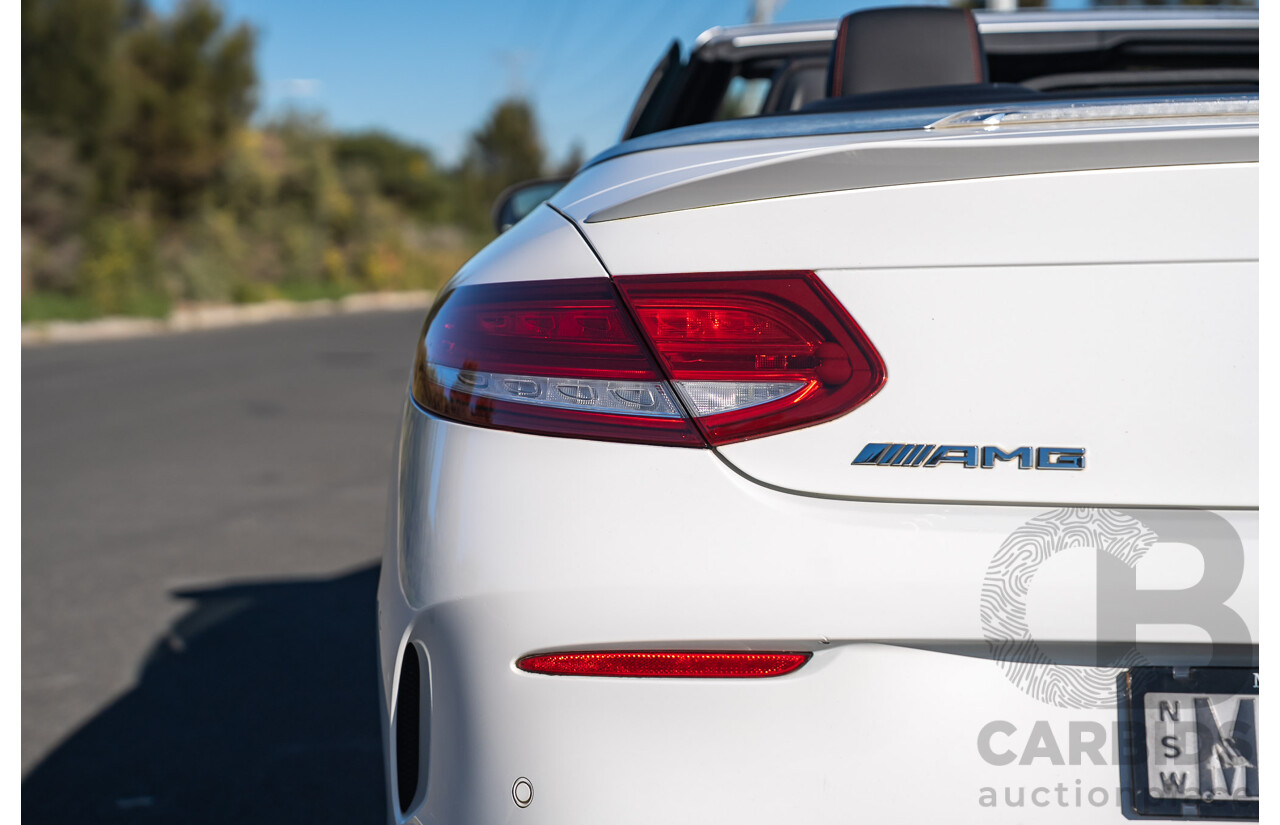 10/2017 Mercedes-Benz AMG C43 (AWD) 205 MY17.5 2D Cabriolet Polar White Twin Turbo V6 3.0L