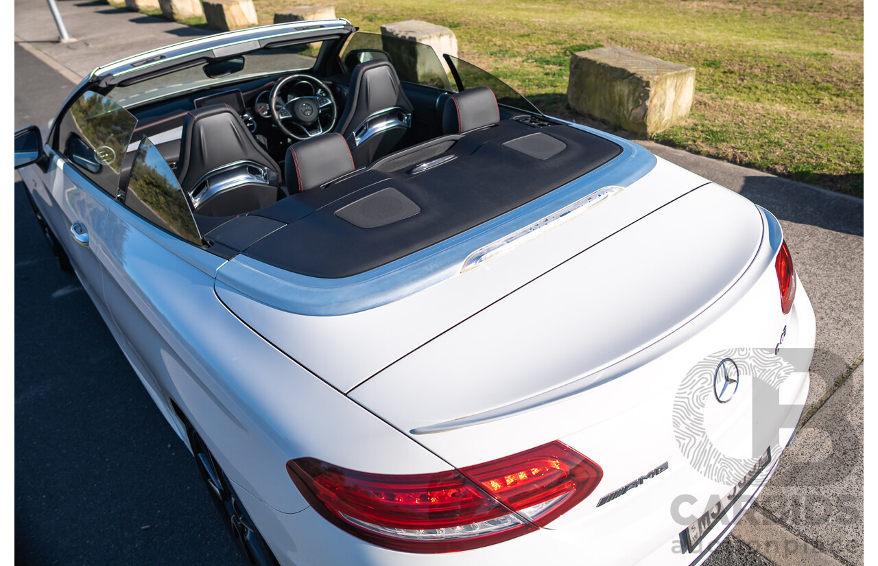 10/2017 Mercedes-Benz AMG C43 (AWD) 205 MY17.5 2D Cabriolet Polar White Twin Turbo V6 3.0L
