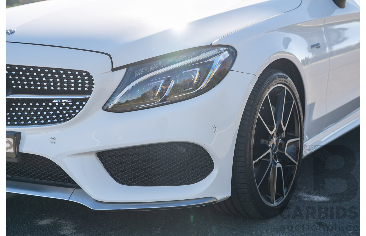 10/2017 Mercedes-Benz AMG C43 (AWD) 205 MY17.5 2D Cabriolet Polar White Twin Turbo V6 3.0L