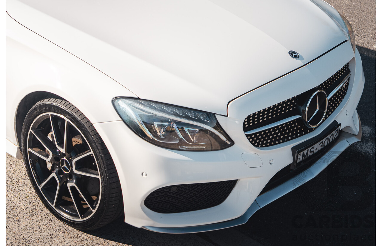 10/2017 Mercedes-Benz AMG C43 (AWD) 205 MY17.5 2D Cabriolet Polar White Twin Turbo V6 3.0L