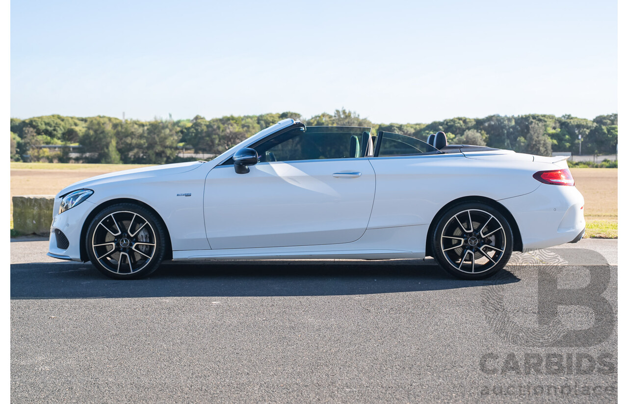 10/2017 Mercedes-Benz AMG C43 (AWD) 205 MY17.5 2D Cabriolet Polar White Twin Turbo V6 3.0L