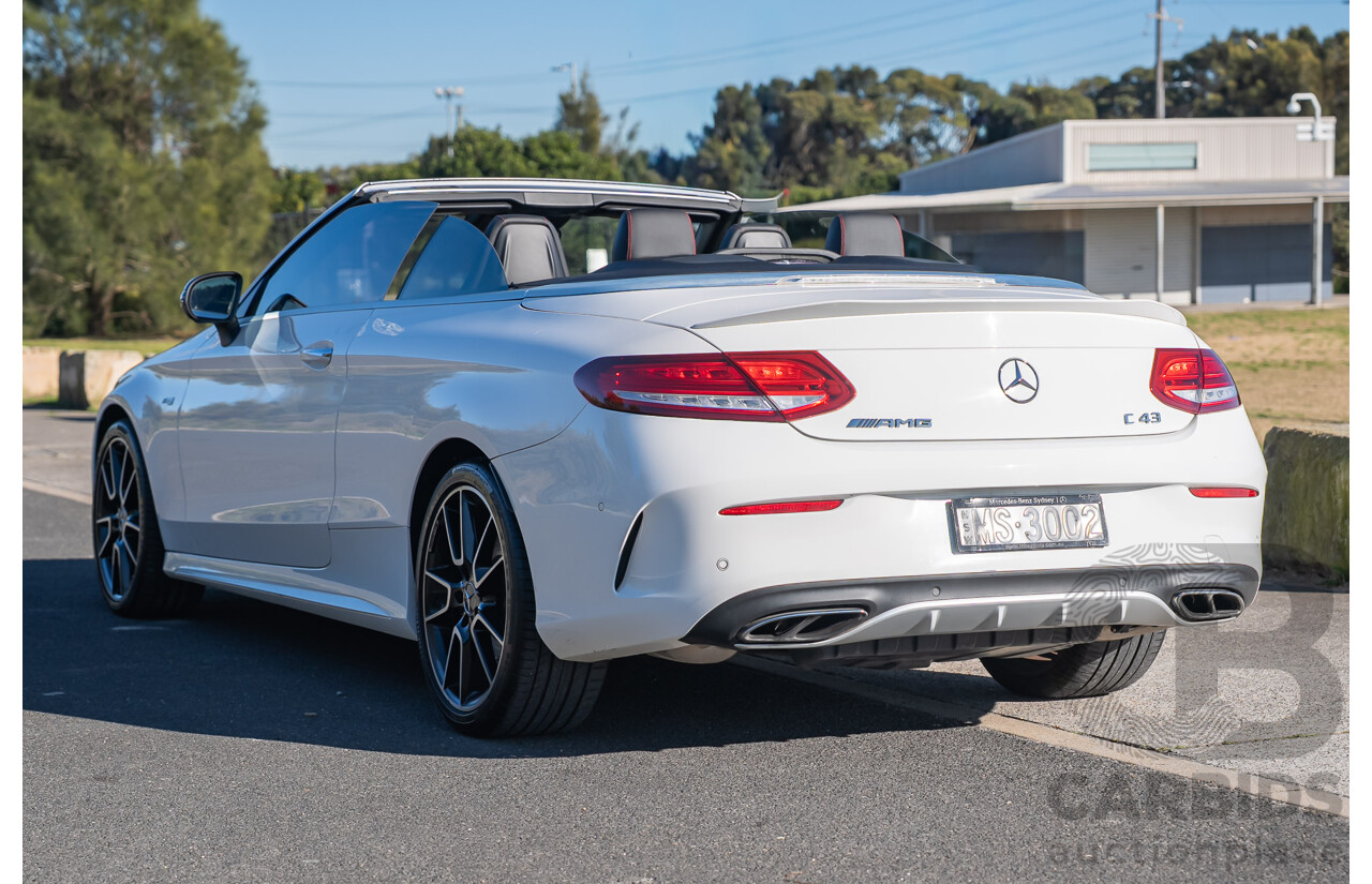 10/2017 Mercedes-Benz AMG C43 (AWD) 205 MY17.5 2D Cabriolet Polar White Twin Turbo V6 3.0L