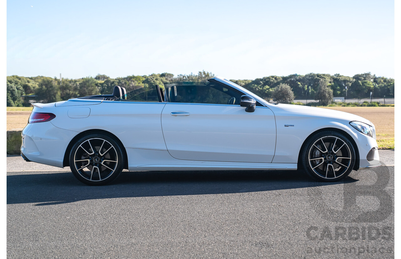 10/2017 Mercedes-Benz AMG C43 (AWD) 205 MY17.5 2D Cabriolet Polar White Twin Turbo V6 3.0L