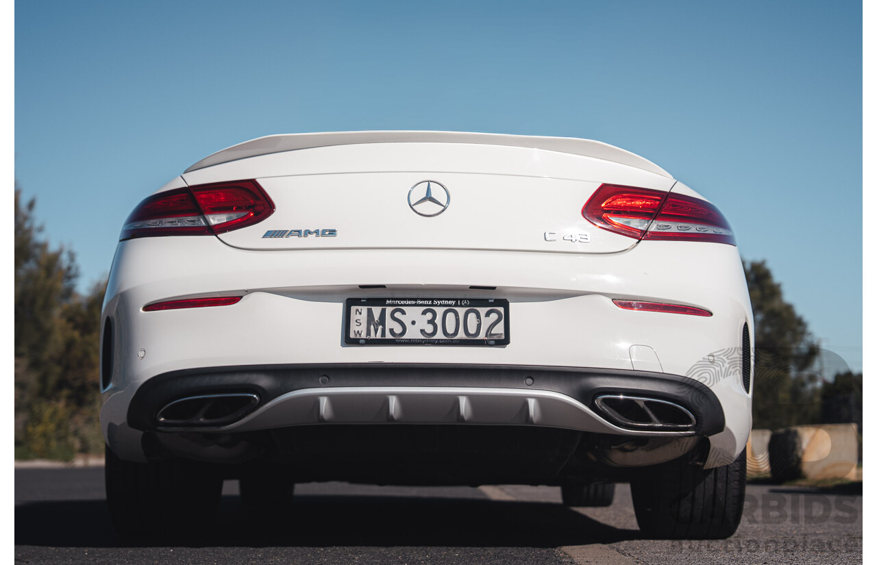 10/2017 Mercedes-Benz AMG C43 (AWD) 205 MY17.5 2D Cabriolet Polar White Twin Turbo V6 3.0L
