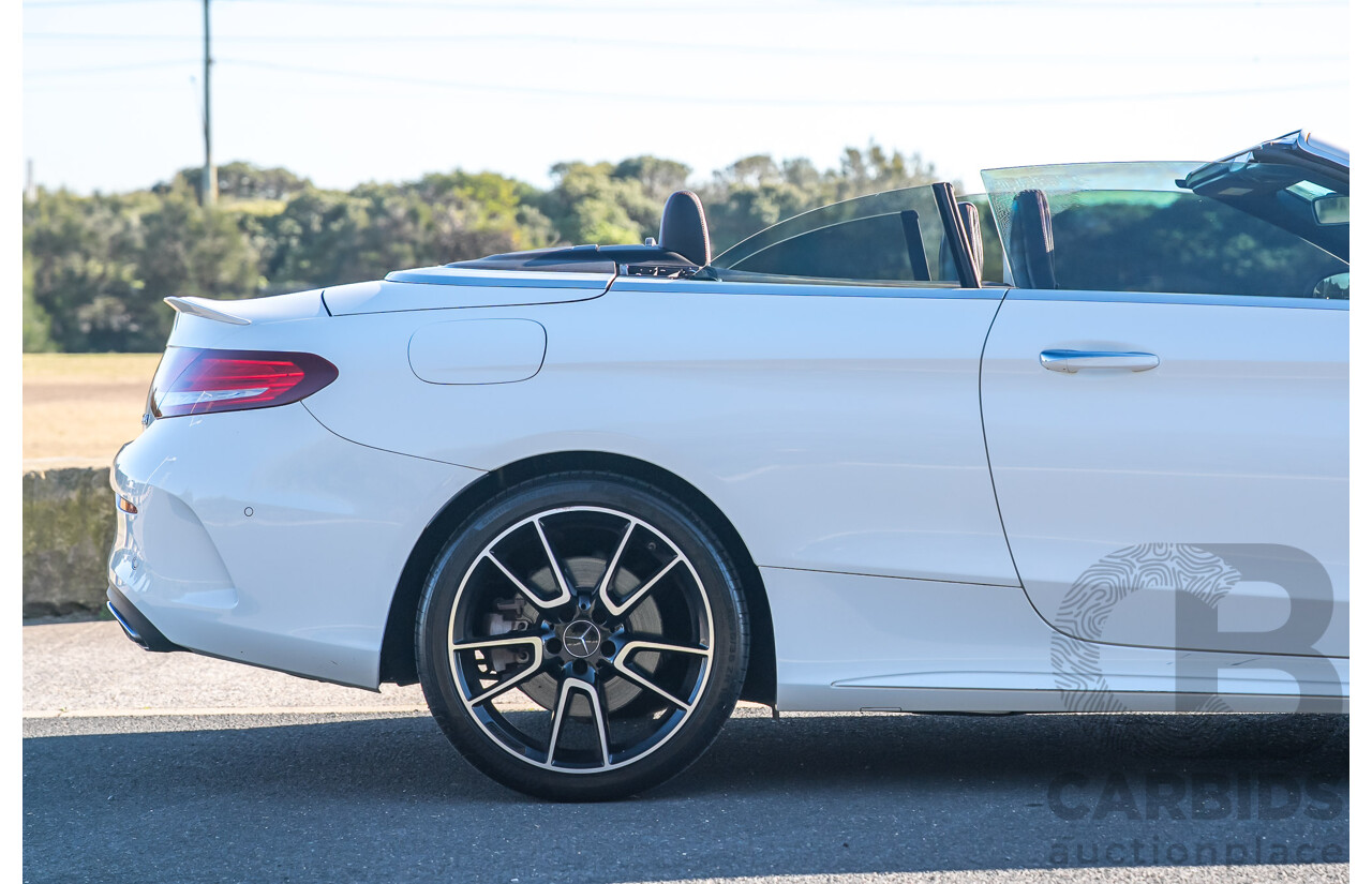 10/2017 Mercedes-Benz AMG C43 (AWD) 205 MY17.5 2D Cabriolet Polar White Twin Turbo V6 3.0L