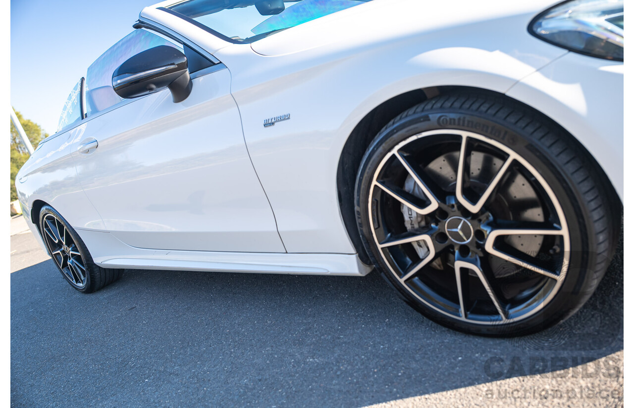 10/2017 Mercedes-Benz AMG C43 (AWD) 205 MY17.5 2D Cabriolet Polar White Twin Turbo V6 3.0L