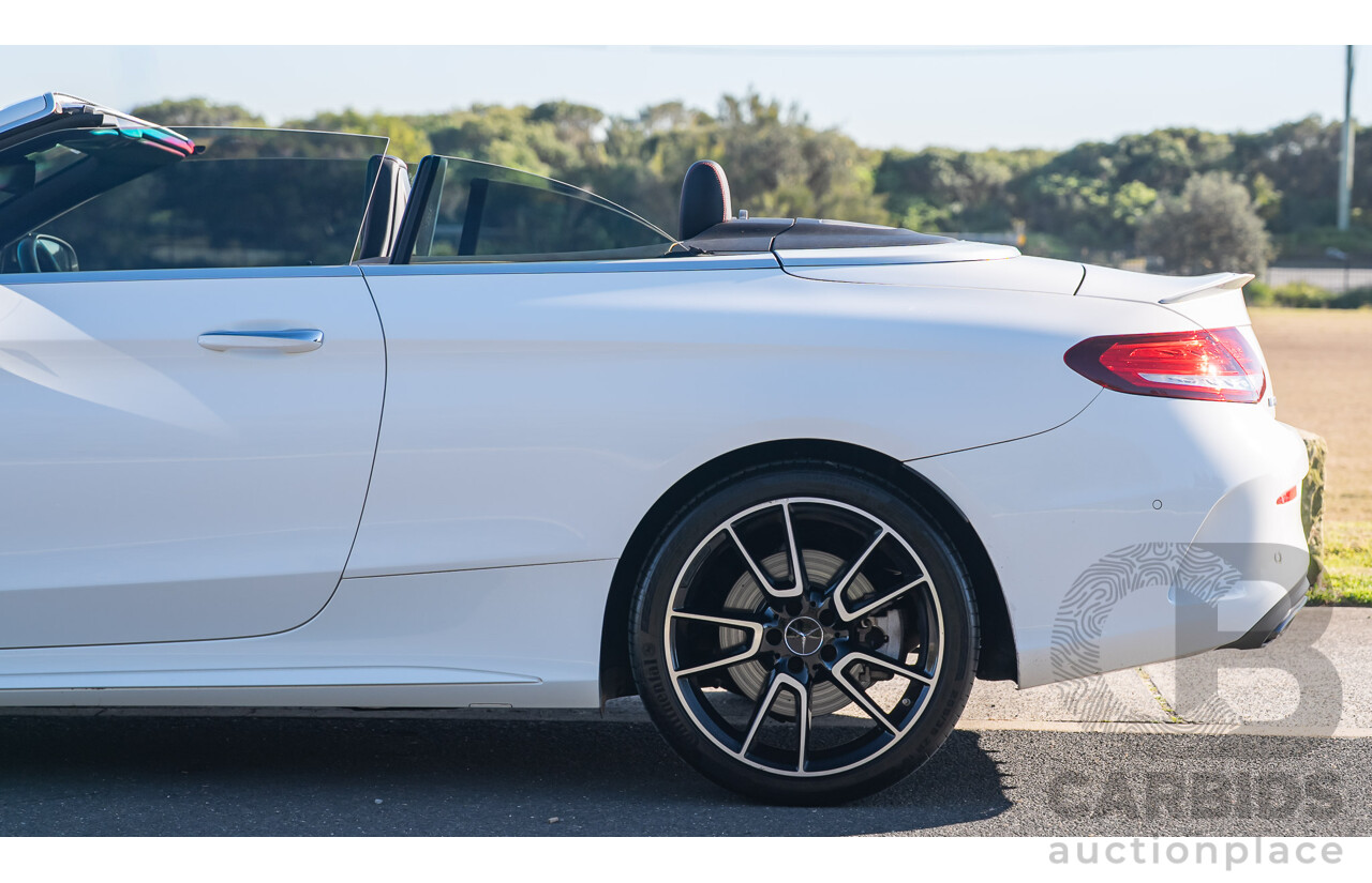 10/2017 Mercedes-Benz AMG C43 (AWD) 205 MY17.5 2D Cabriolet Polar White Twin Turbo V6 3.0L