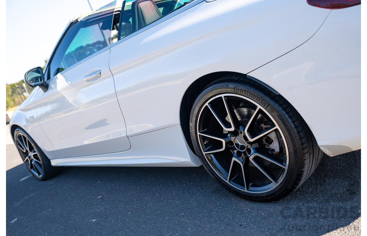 10/2017 Mercedes-Benz AMG C43 (AWD) 205 MY17.5 2D Cabriolet Polar White Twin Turbo V6 3.0L