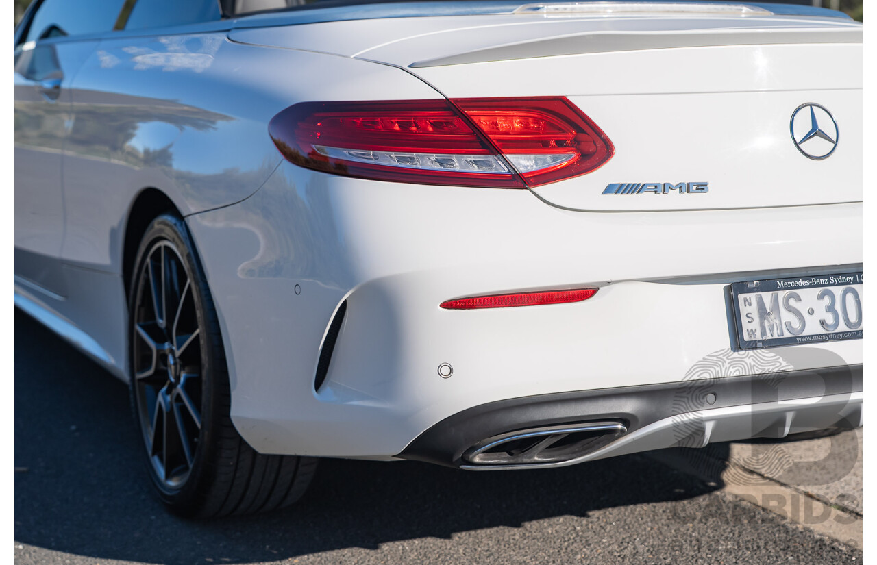 10/2017 Mercedes-Benz AMG C43 (AWD) 205 MY17.5 2D Cabriolet Polar White Twin Turbo V6 3.0L