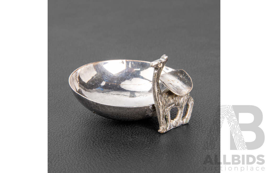 Three Vintage Silver Plate Lama Ashtrays