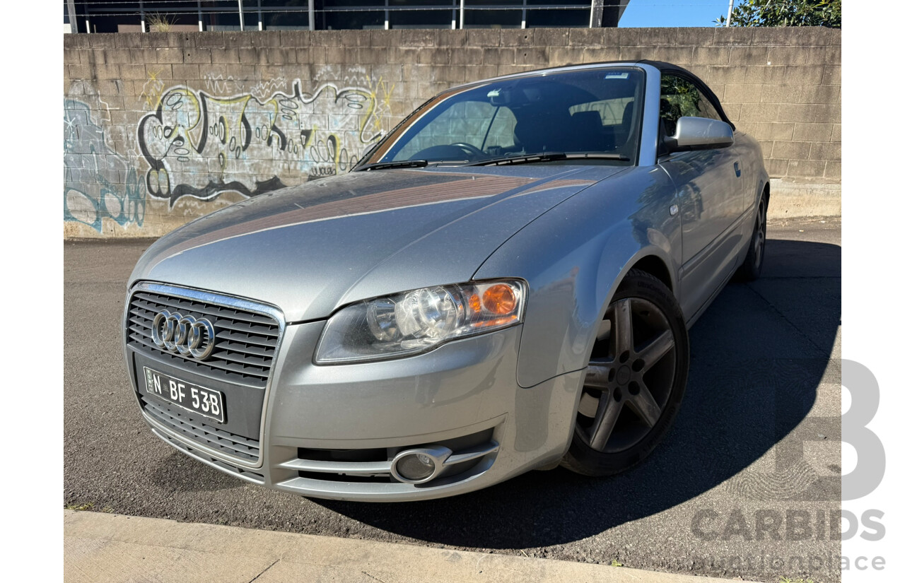 05/2007 Audi A4 1.8T CABRIOLET FWD B7 2D Cabriolet Grey 1.8L