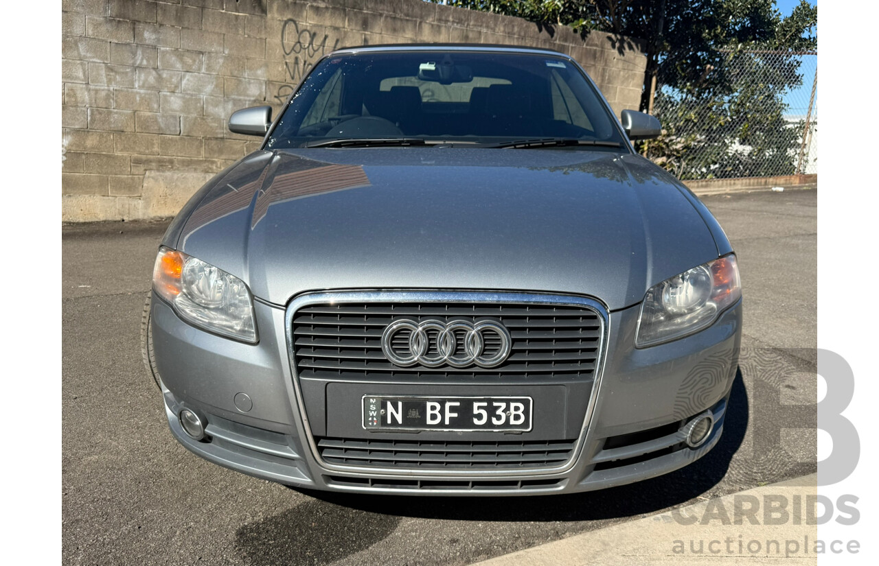 05/2007 Audi A4 1.8T CABRIOLET FWD B7 2D Cabriolet Grey 1.8L