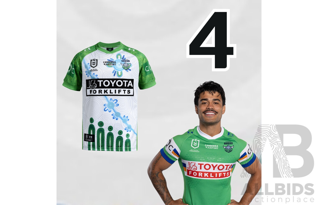 4. Matthew Timoko - Match Worn and Signed Canberra Raiders 2026 Indigenous Round Jersey - Round 23 v Knights - Proceeds towards the Raiders Foundation
