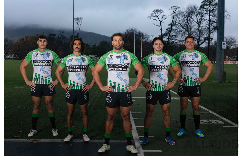 7. Ethan Sanders - Match Worn and Signed Canberra Raiders 2026 Indigenous Round Jersey - Round 23 v Knights - Proceeds towards the Raiders Foundation
