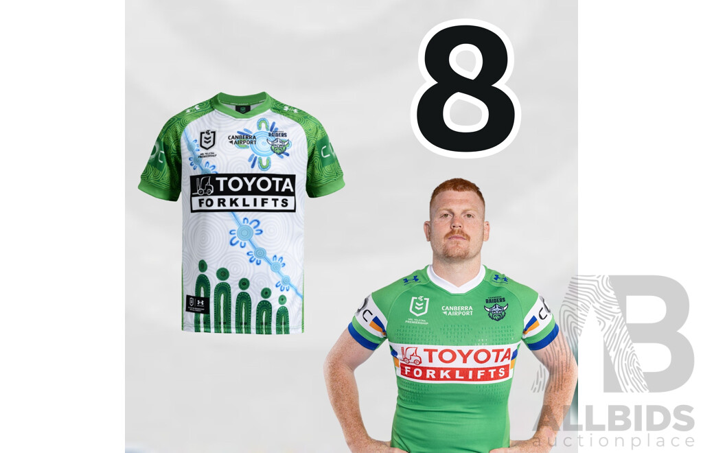 8. Corey Horsburgh - Match Worn and Signed Canberra Raiders 2026 Indigenous Round Jersey - Round 23 v Knights - Proceeds towards the Raiders Foundation