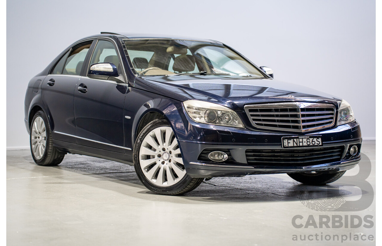 10/2007 Mercedes-Benz C200 Kompressor Classic W204 4D Sedan Blue Supercharged 1.8L