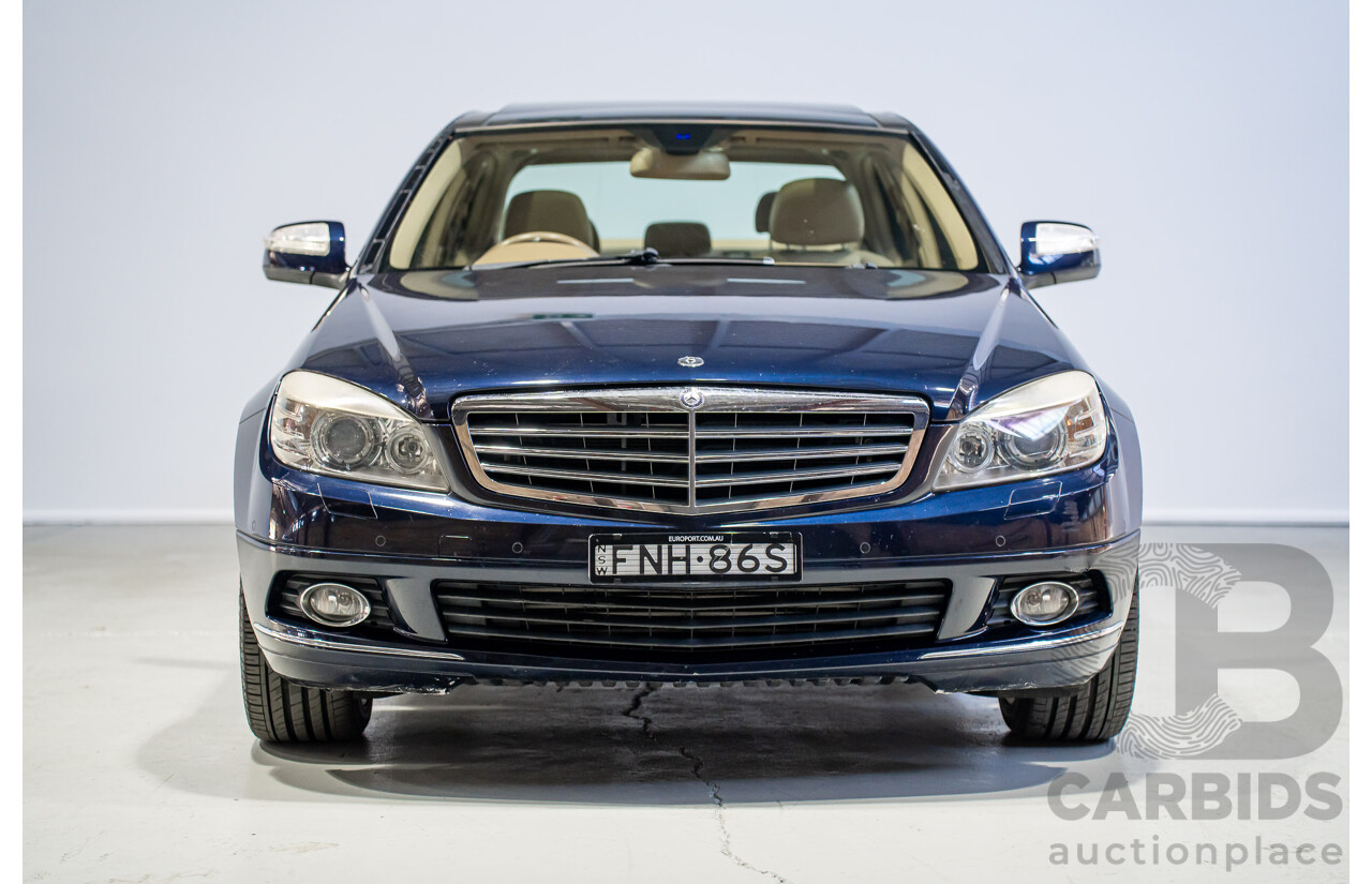 10/2007 Mercedes-Benz C200 Kompressor Classic W204 4D Sedan Blue Supercharged 1.8L