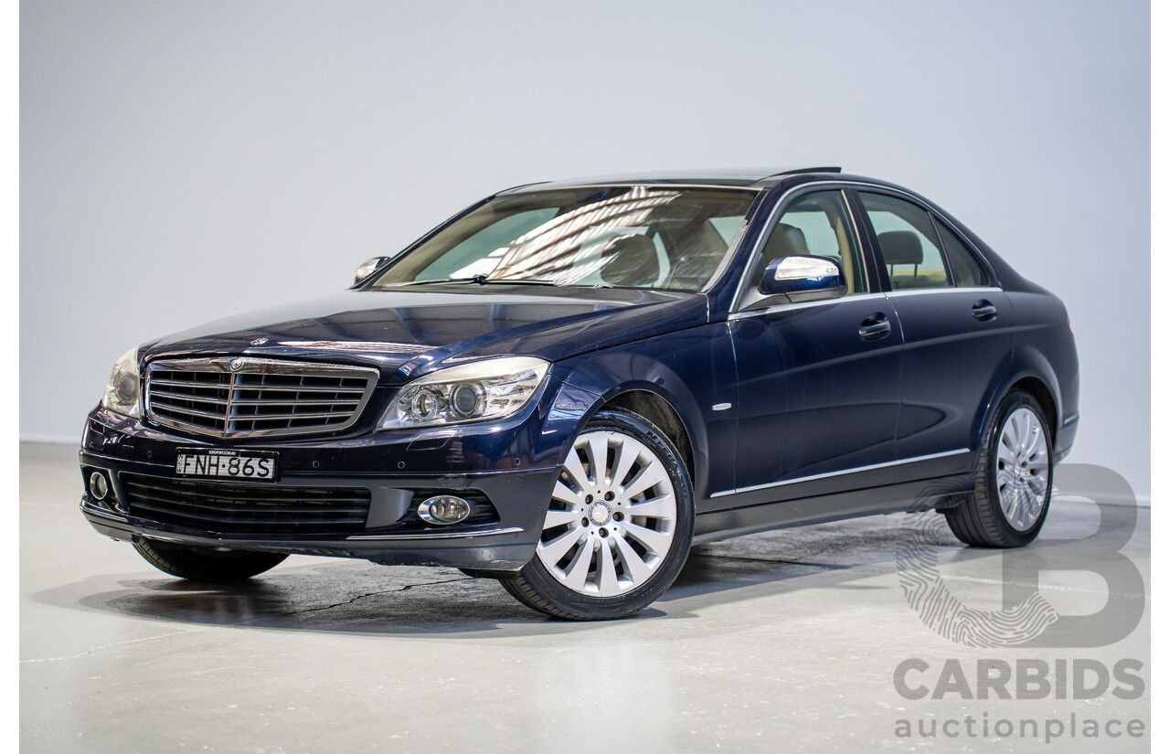 10/2007 Mercedes-Benz C200 Kompressor Classic W204 4D Sedan Blue Supercharged 1.8L