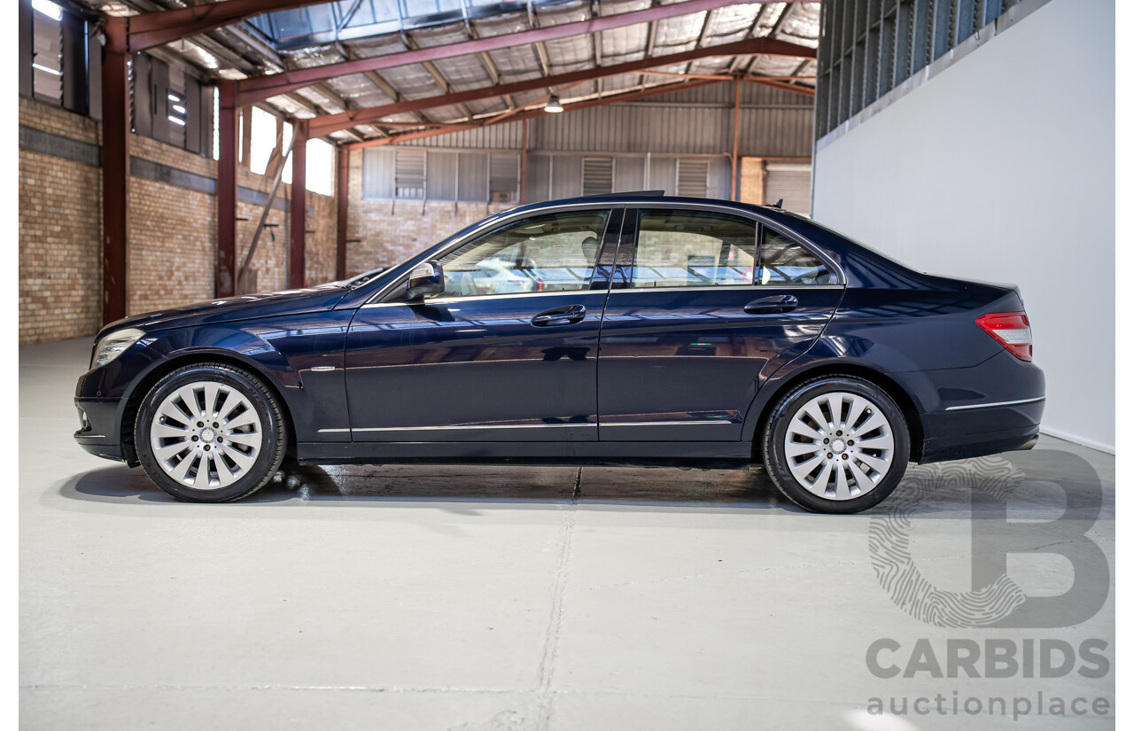 10/2007 Mercedes-Benz C200 Kompressor Classic W204 4D Sedan Blue Supercharged 1.8L