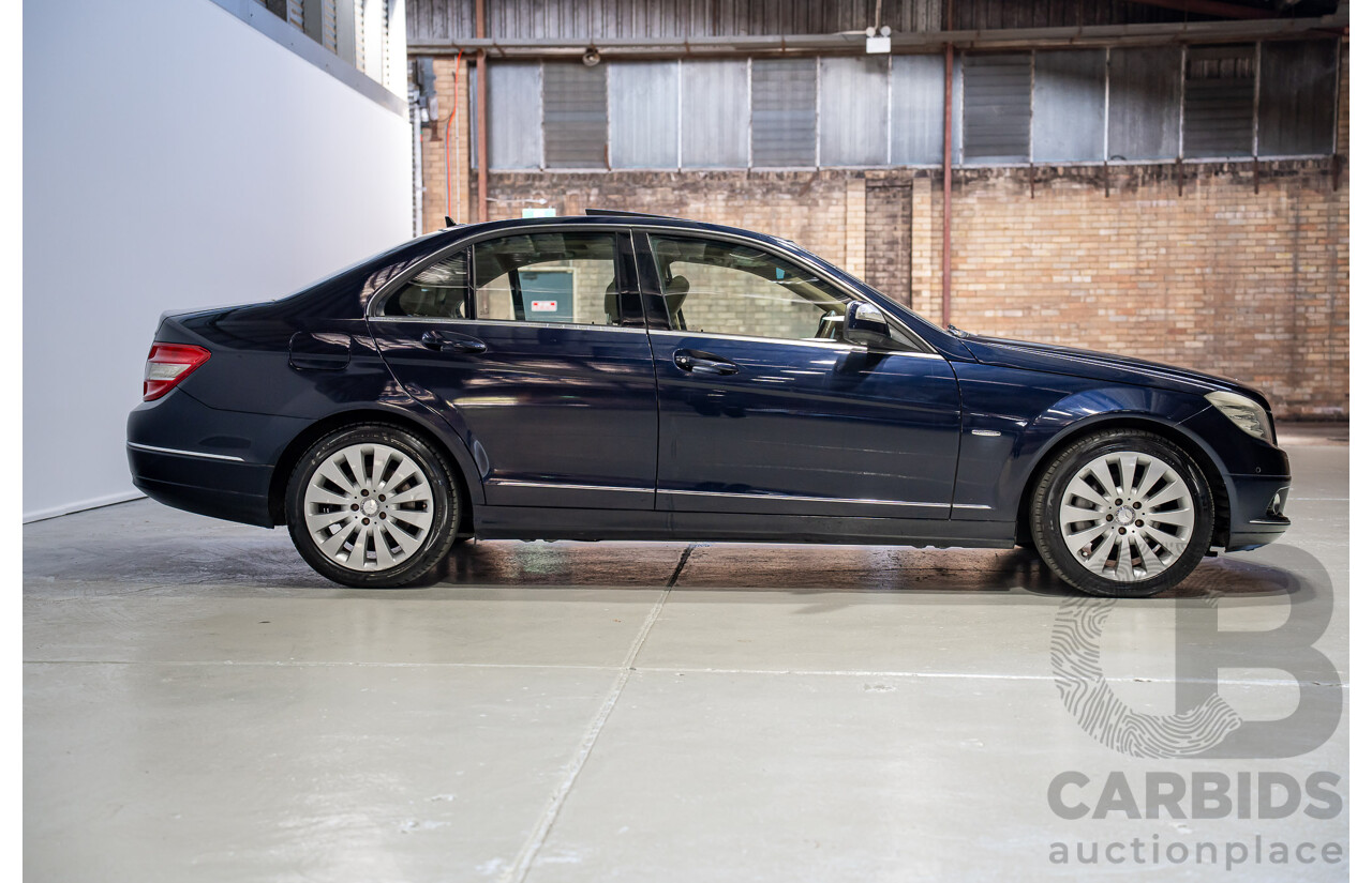 10/2007 Mercedes-Benz C200 Kompressor Classic W204 4D Sedan Blue Supercharged 1.8L