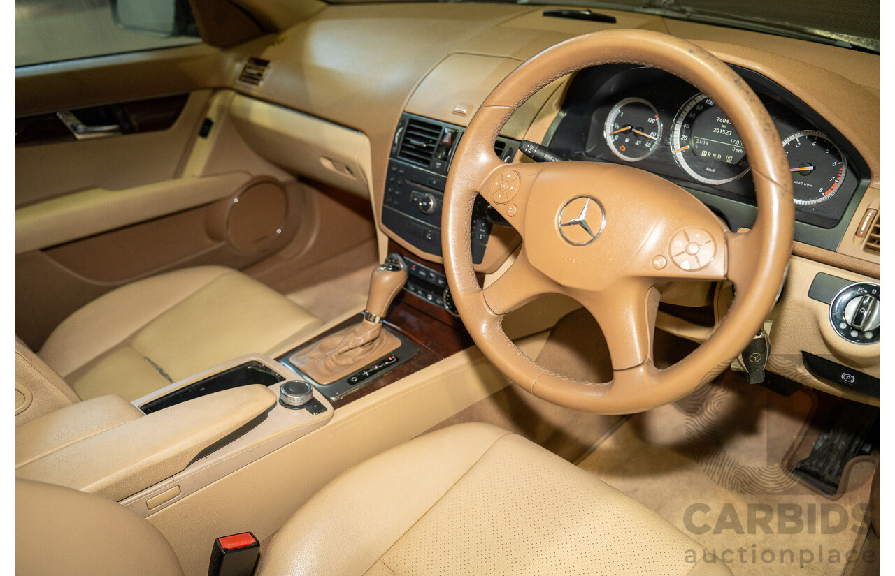 10/2007 Mercedes-Benz C200 Kompressor Classic W204 4D Sedan Blue Supercharged 1.8L