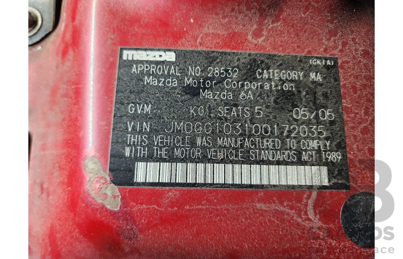 05/2005 Mazda Mazda6 Luxury Sports GG 5d Hatchback Red 2.3L