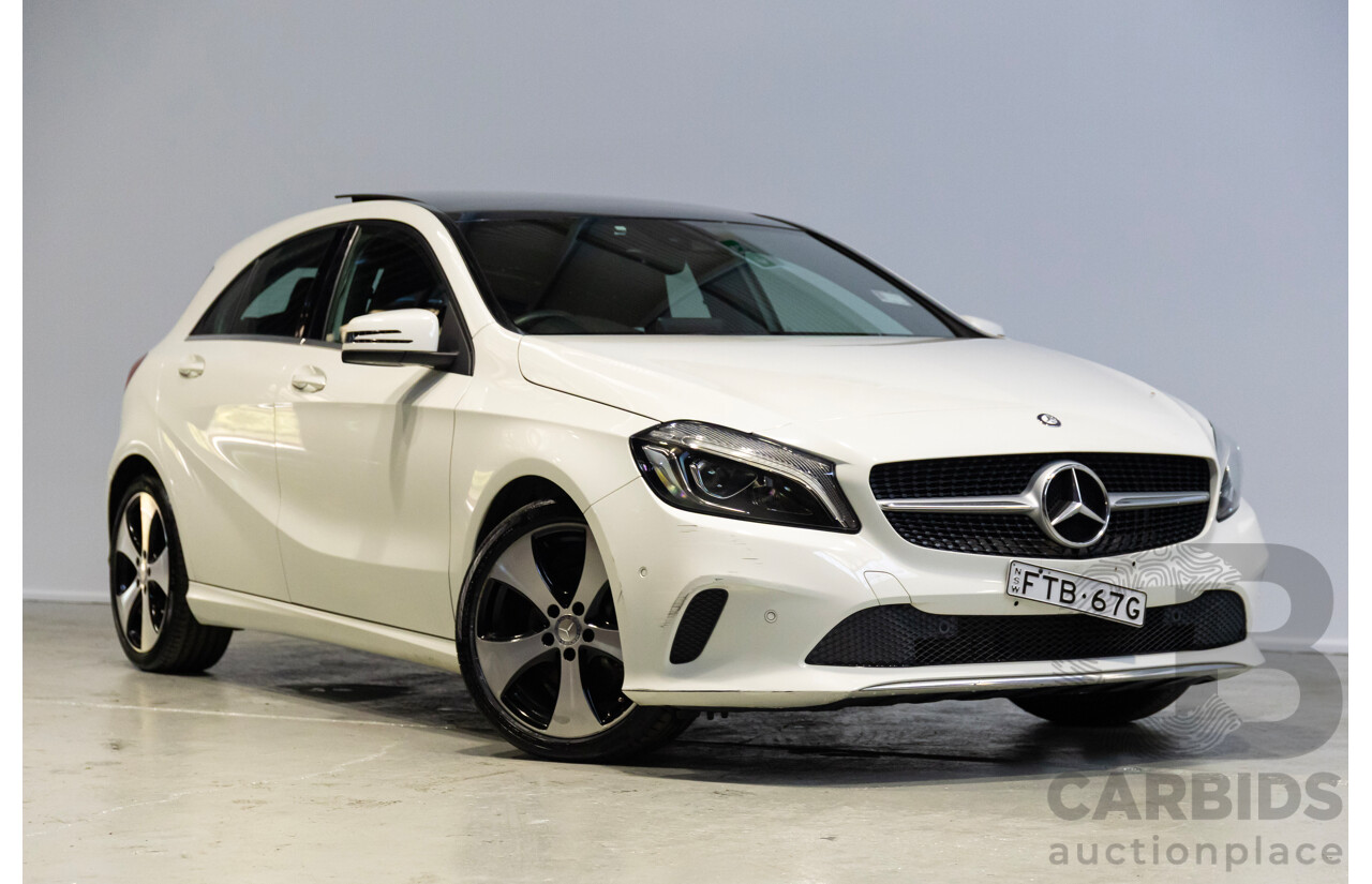 11/2016 Mercedes-Benz A200 176 MY17 5d Hatchback Calcite White Turbo 1.6L
