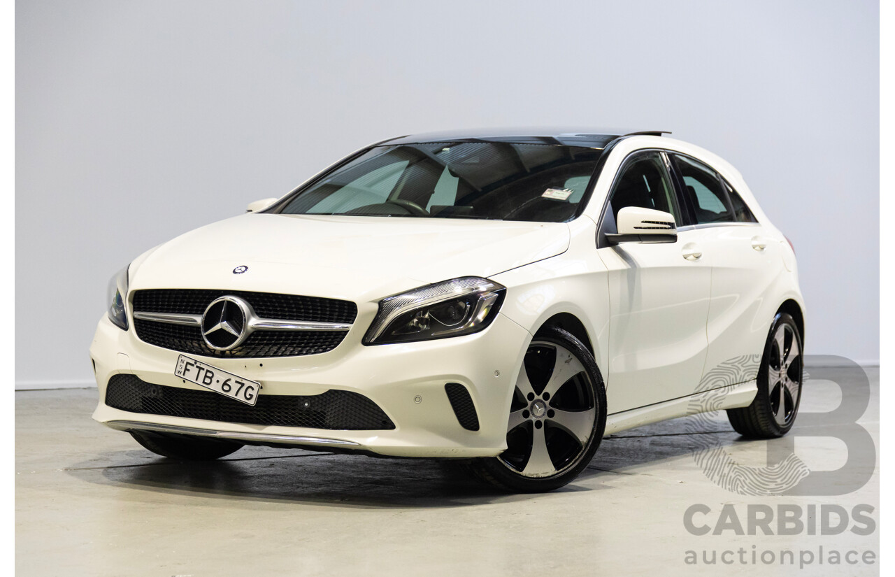 11/2016 Mercedes-Benz A200 176 MY17 5d Hatchback Calcite White Turbo 1.6L