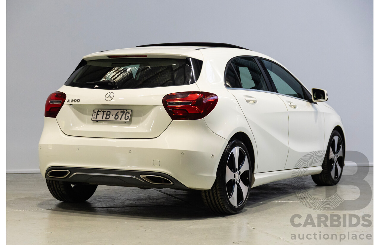 11/2016 Mercedes-Benz A200 176 MY17 5d Hatchback Calcite White Turbo 1.6L