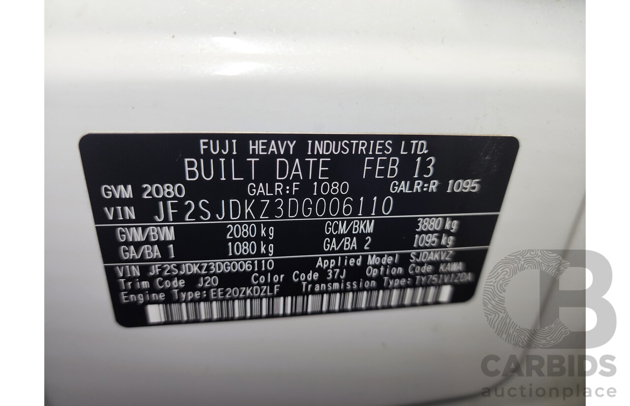 03/2013 Subaru Forester 2.0d-L MY13 4d Wagon White 2.0L