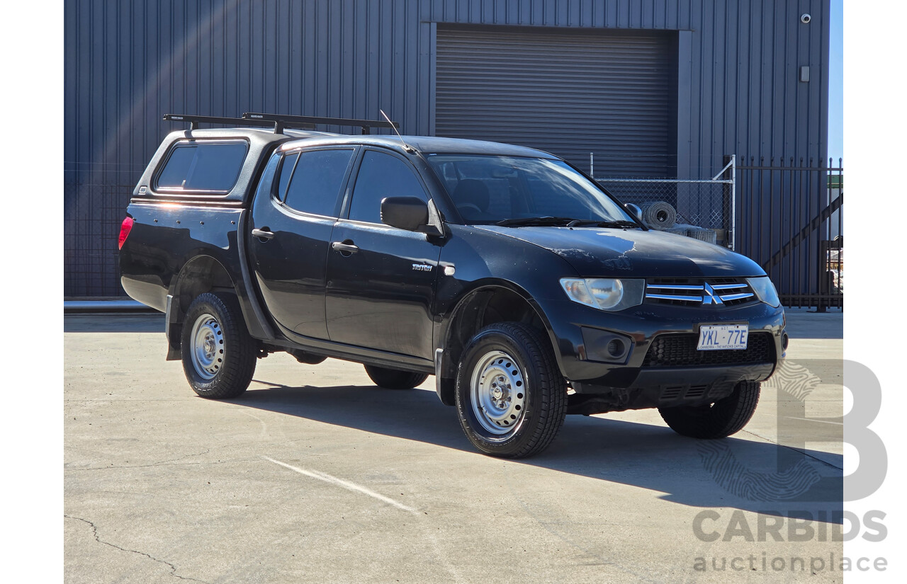 06/2010 Mitsubishi Triton GLX MN MY10 Double Cab Utility Black Turbo Diesel 2.5L