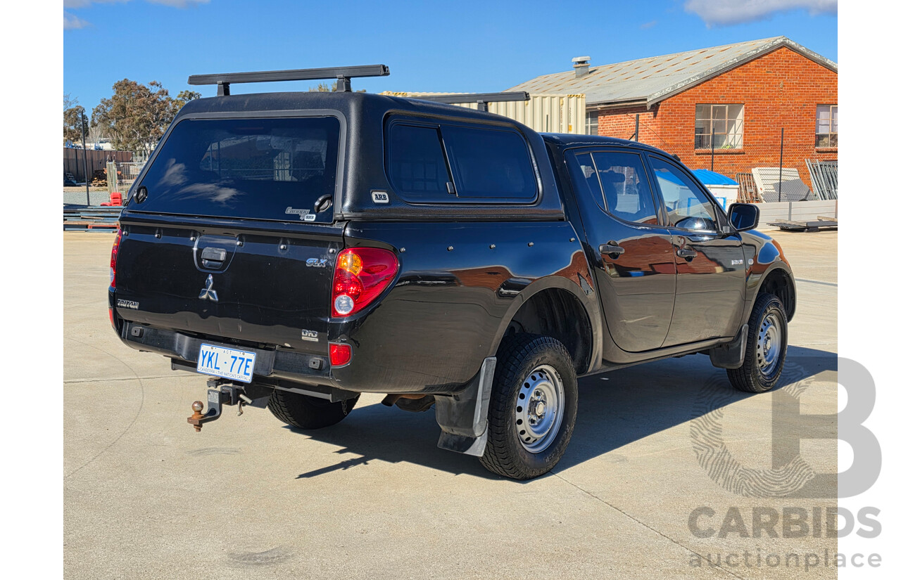 06/2010 Mitsubishi Triton GLX MN MY10 Double Cab Utility Black Turbo Diesel 2.5L