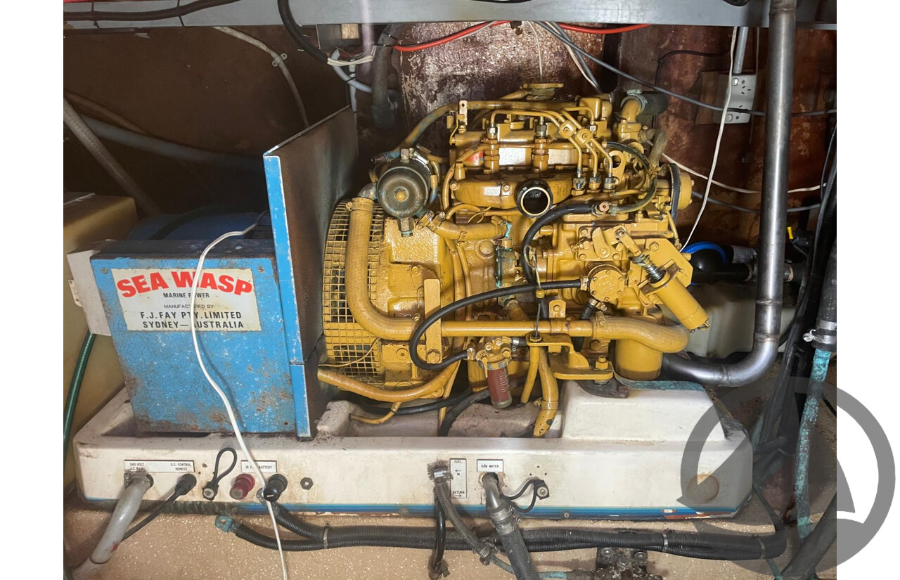 NO RESERVE NSW POLICE AUCTION - Steber 41 Flybridge ‘Seas the Day’, Twin Caterpillar Diesel Engines