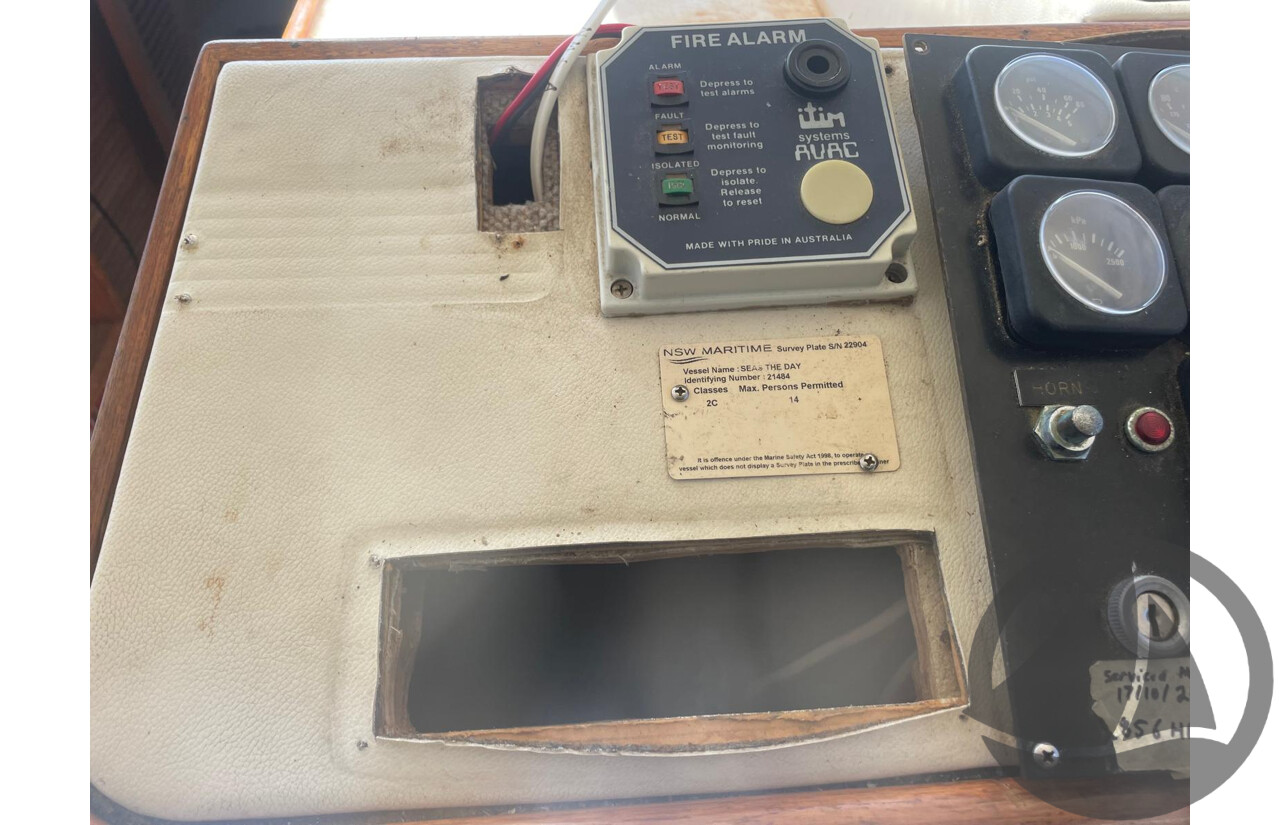 NO RESERVE NSW POLICE AUCTION - Steber 41 Flybridge ‘Seas the Day’, Twin Caterpillar Diesel Engines