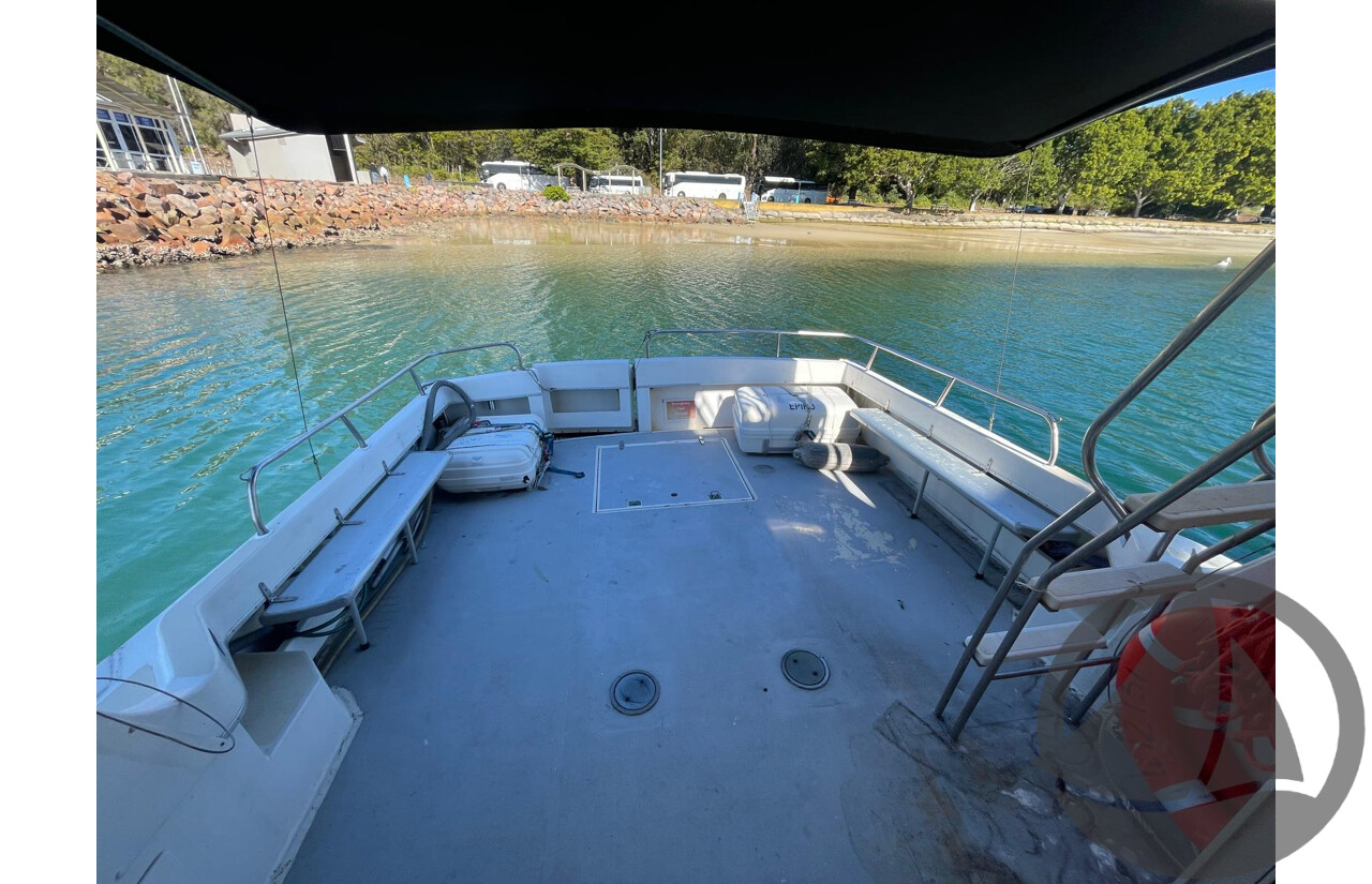 NO RESERVE NSW POLICE AUCTION - Steber 41 Flybridge ‘Seas the Day’, Twin Caterpillar Diesel Engines