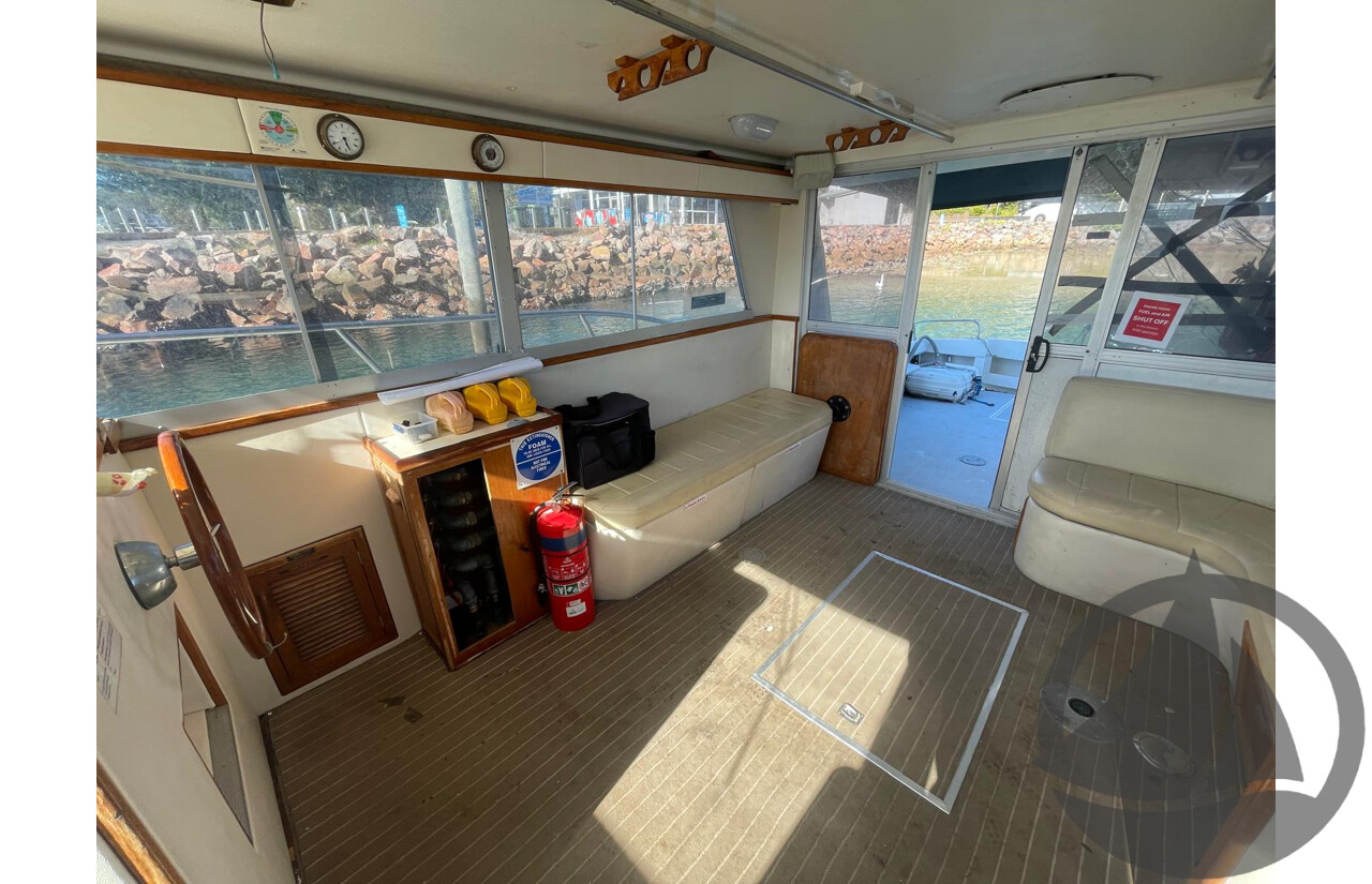 NO RESERVE NSW POLICE AUCTION - Steber 41 Flybridge ‘Seas the Day’, Twin Caterpillar Diesel Engines