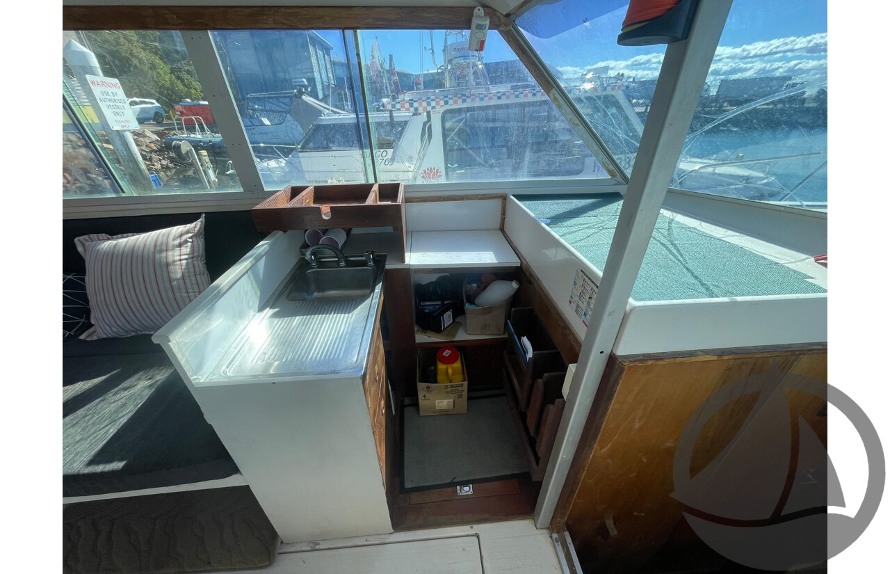 NO RESERVE NSW POLICE AUCTION - Mariner 34 Flybridge, Twin Shaft Drive Engines