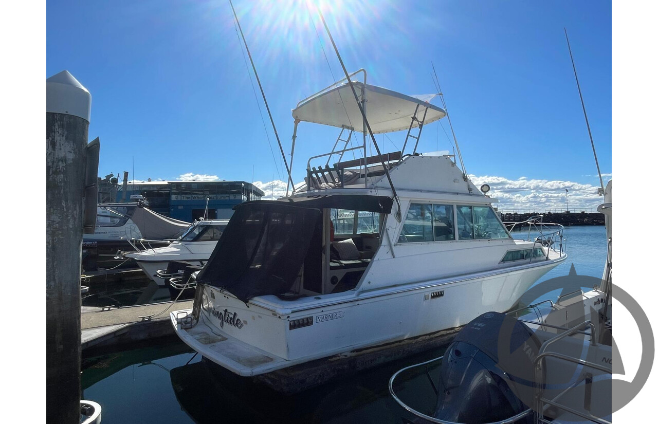 NO RESERVE NSW POLICE AUCTION - Mariner 34 Flybridge, Twin Shaft Drive Engines