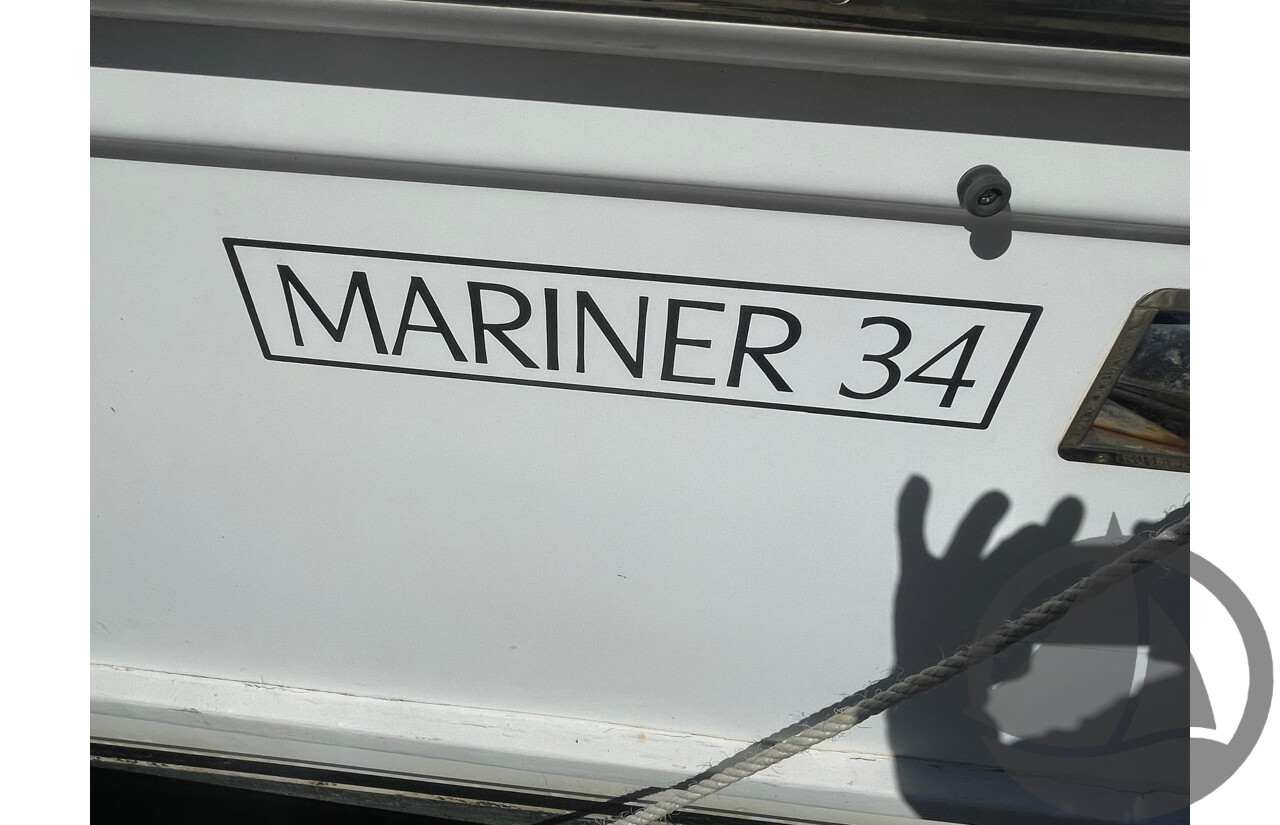 NO RESERVE NSW POLICE AUCTION - Mariner 34 Flybridge, Twin Shaft Drive Engines