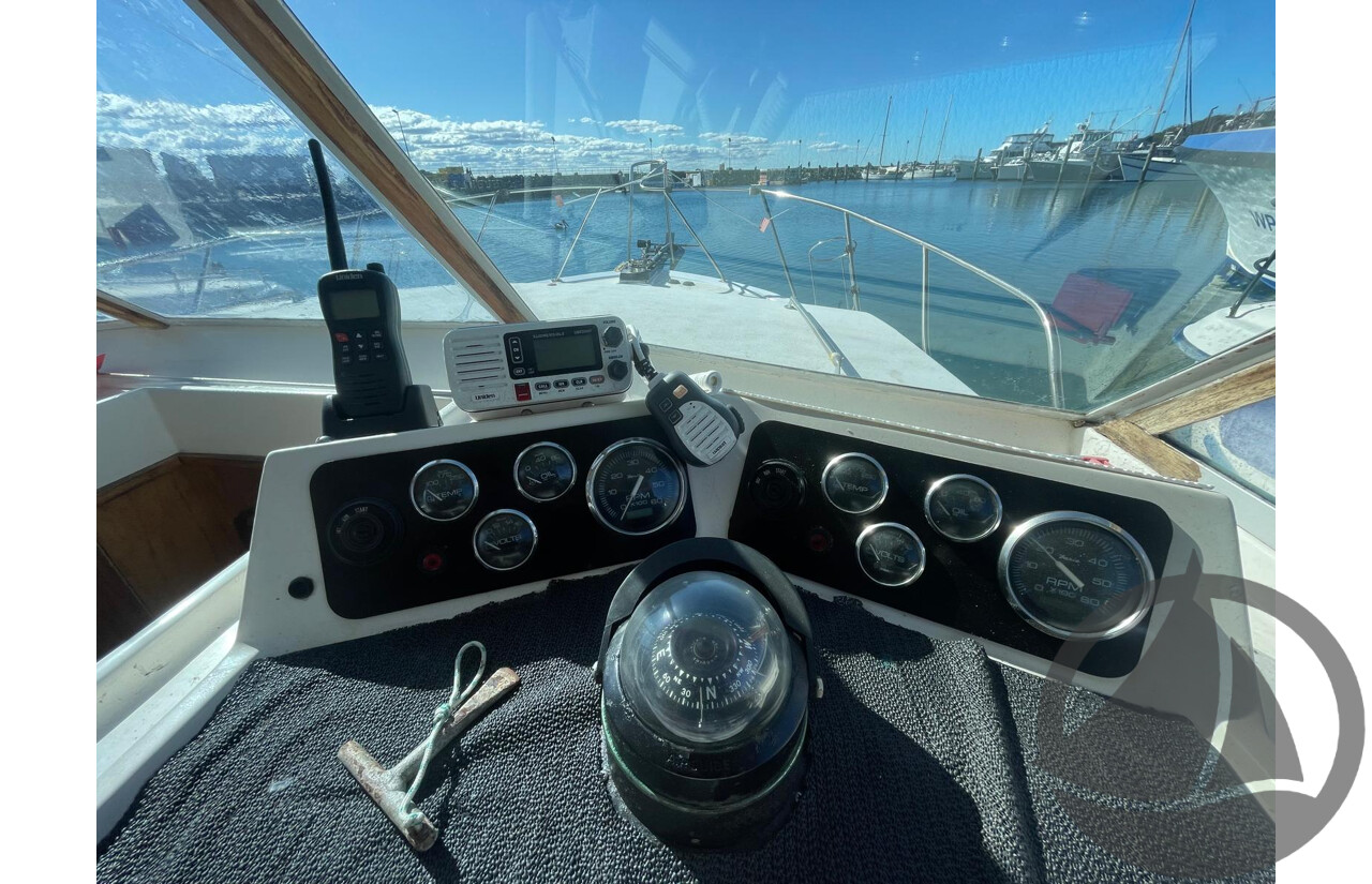 NO RESERVE NSW POLICE AUCTION - Mariner 34 Flybridge, Twin Shaft Drive Engines