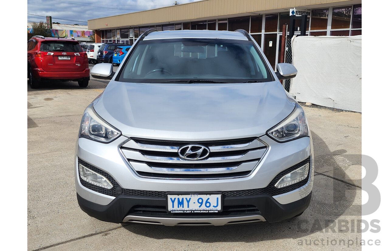 10/2014 Hyundai Santa Fe Active (4x4) DM 4d 7-seater Wagon Silver 2.4L