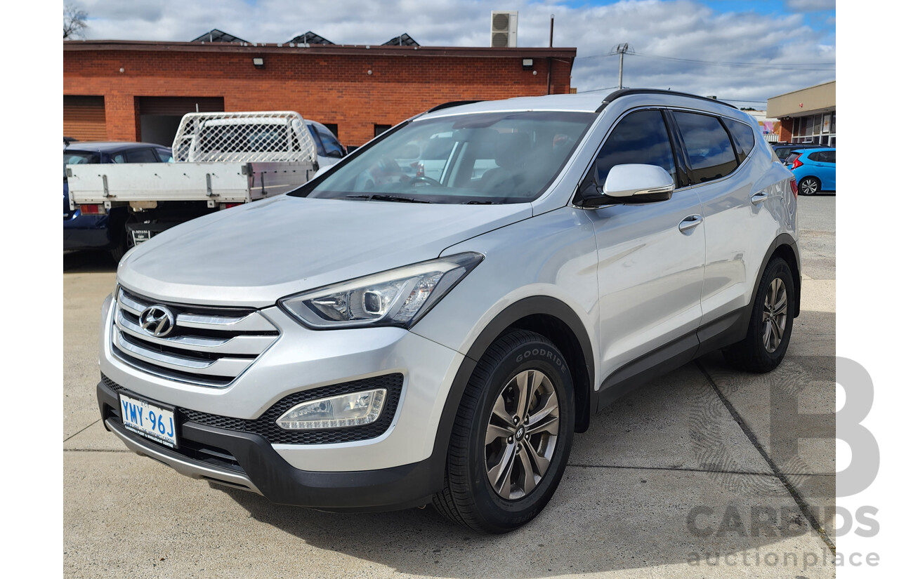 10/2014 Hyundai Santa Fe Active (4x4) DM 4d 7-seater Wagon Silver 2.4L