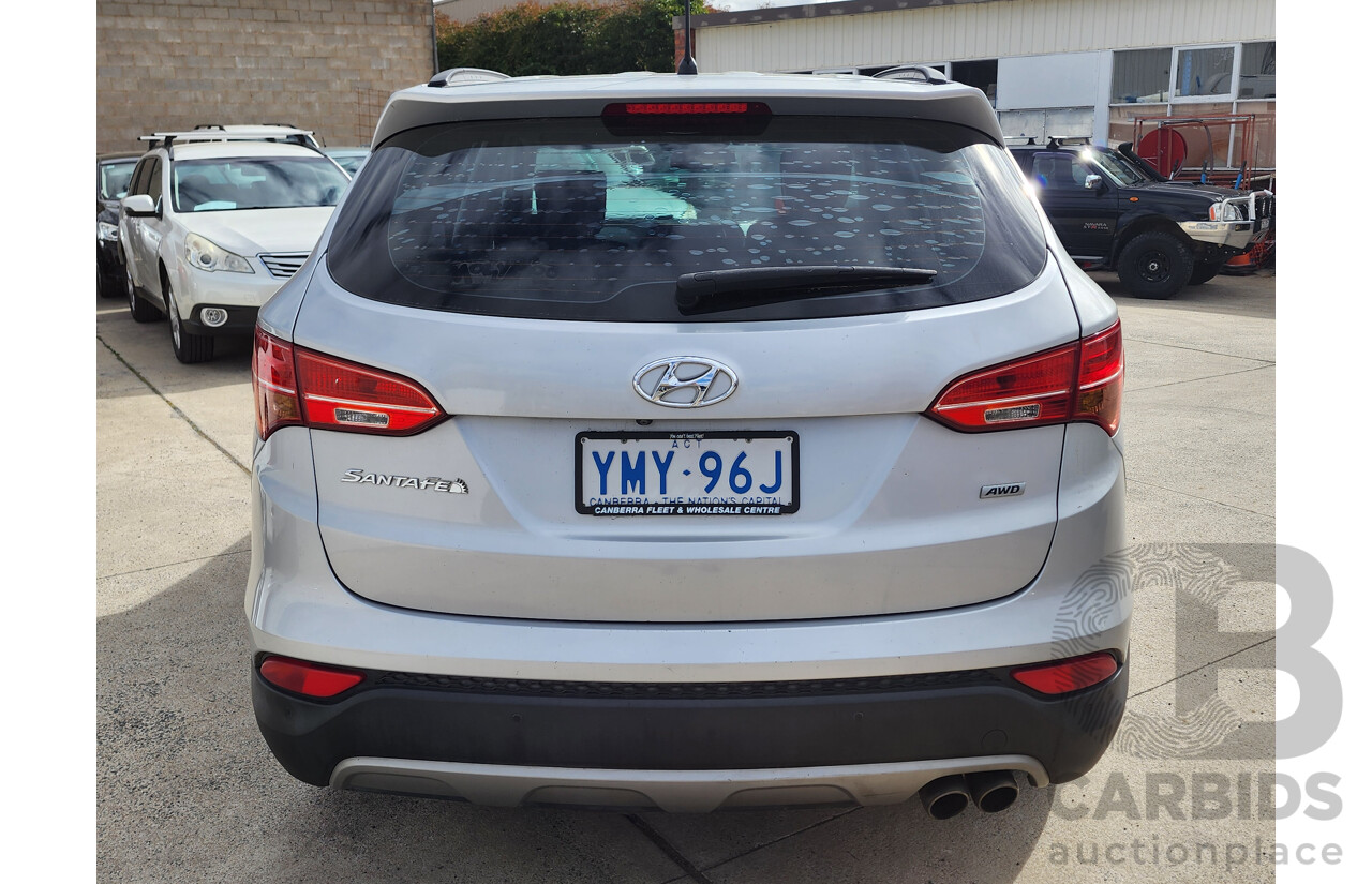 10/2014 Hyundai Santa Fe Active (4x4) DM 4d 7-seater Wagon Silver 2.4L