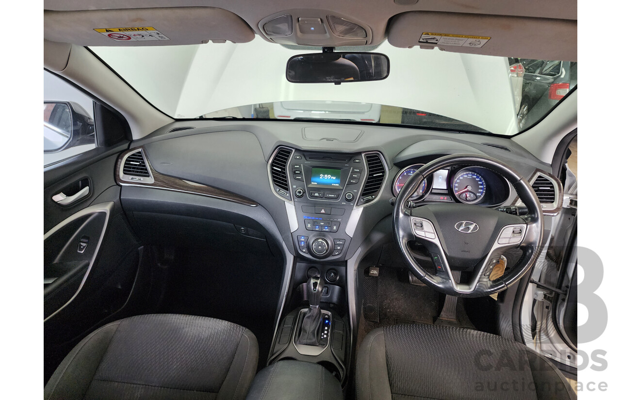 10/2014 Hyundai Santa Fe Active (4x4) DM 4d 7-seater Wagon Silver 2.4L