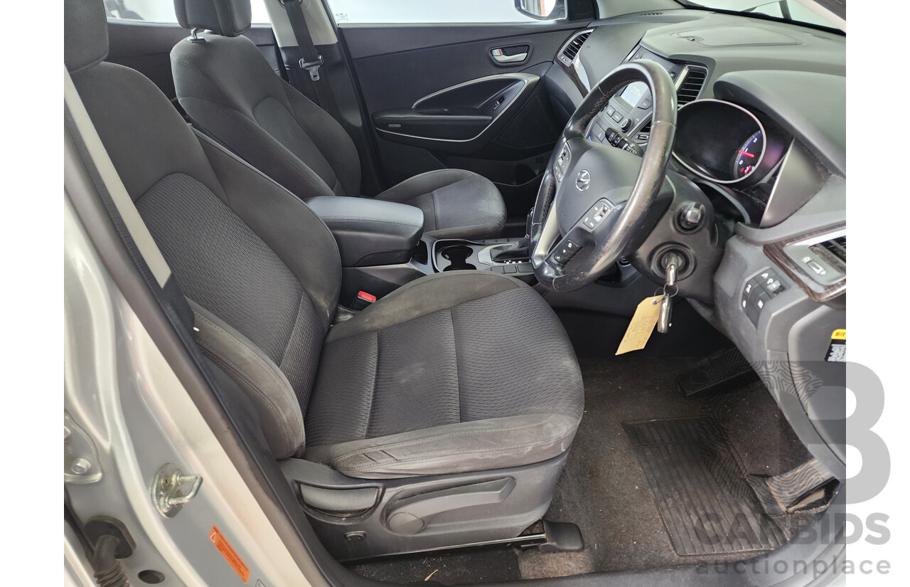 10/2014 Hyundai Santa Fe Active (4x4) DM 4d 7-seater Wagon Silver 2.4L