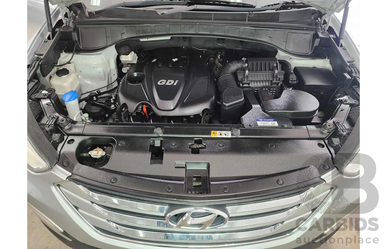 10/2014 Hyundai Santa Fe Active (4x4) DM 4d 7-seater Wagon Silver 2.4L