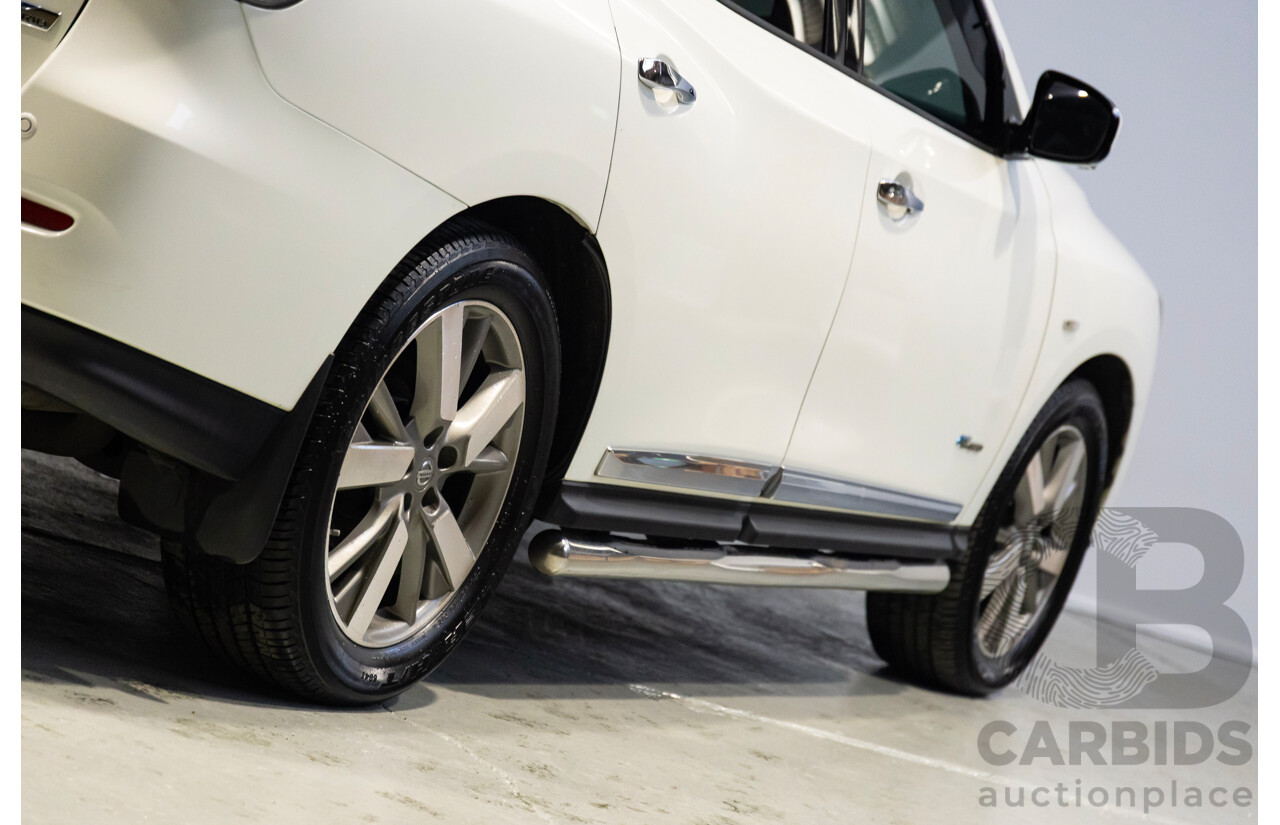 12/2015 Nissan Pathfinder Ti Hybrid(4x4) R52 4D Wagon White 2.5L